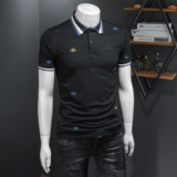 2026年夏季新款POLO衫满刺绣小衫QT6016-E3663-P80，男装Polo衫，钱塘6016