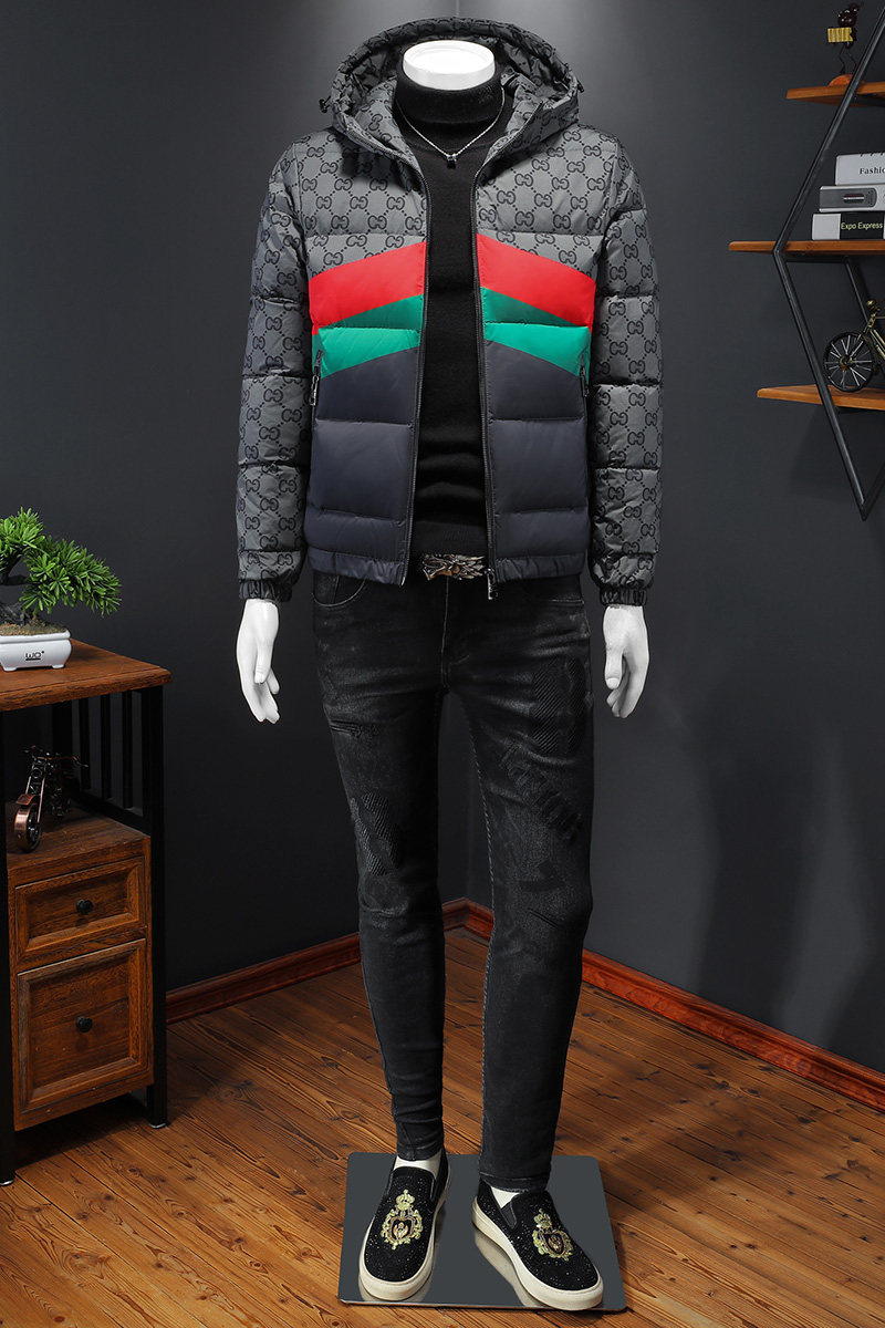 90%白鸭绒2024新款男士连帽羽绒服钱塘6016-F9185P290假模,男装羽绒服,钱塘6016