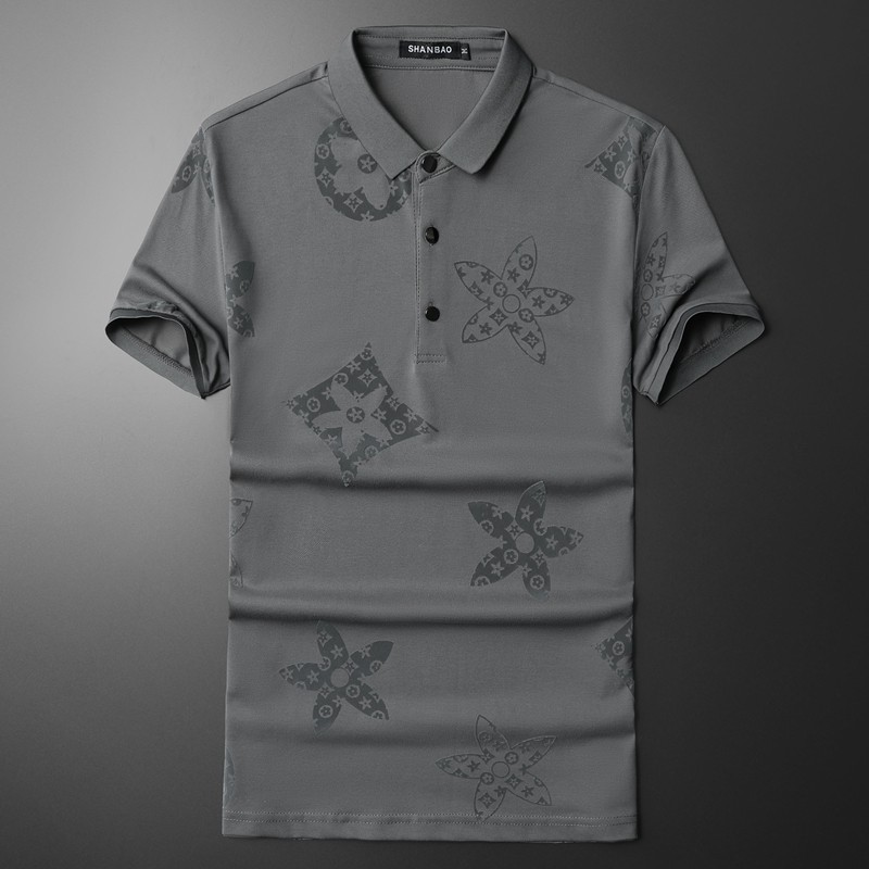 2024年夏季植绒个性新款男士polo衫钱塘6016-E1932-P80,男装Polo衫,钱塘6016