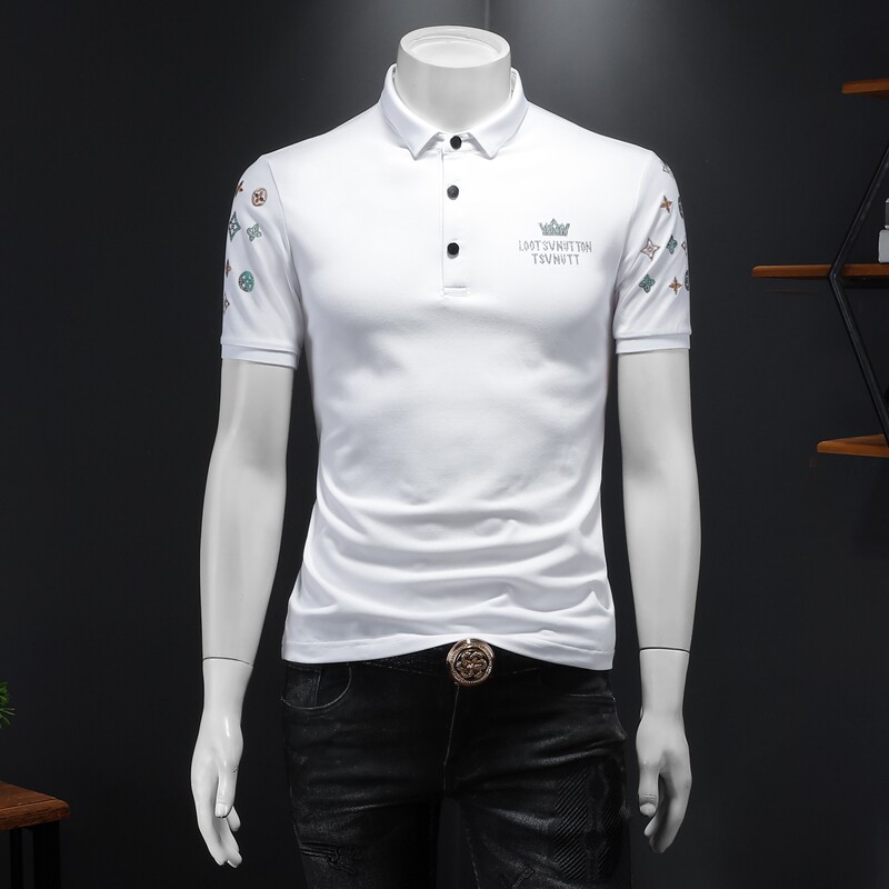 2024年新款男POLO衫印花钱塘6016-E2471-P75,男装Polo衫,钱塘6016