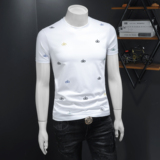 2026年夏季男士刺绣T恤QT6016-E3677-P75，男装T恤，钱塘6016