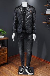 2024新款翻领羽绒服商务90白鸭绒西装外套男 钱塘6016-F5017-P280图片