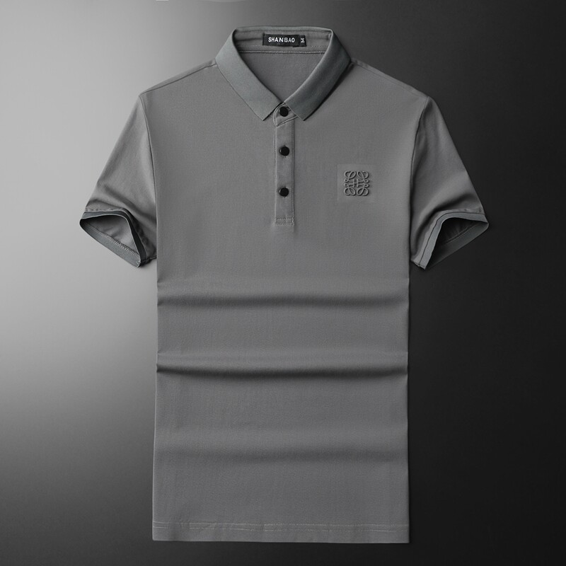 2024年新款男POLO衫纯色钱塘6016-E2033-P75,男装Polo衫,钱塘6016