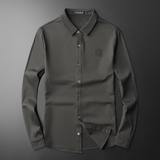 2026秋冬男士衬衫长袖衬衣加薄绒烫印大码钱塘6016-S112-P110，男装衬衫，钱塘6016