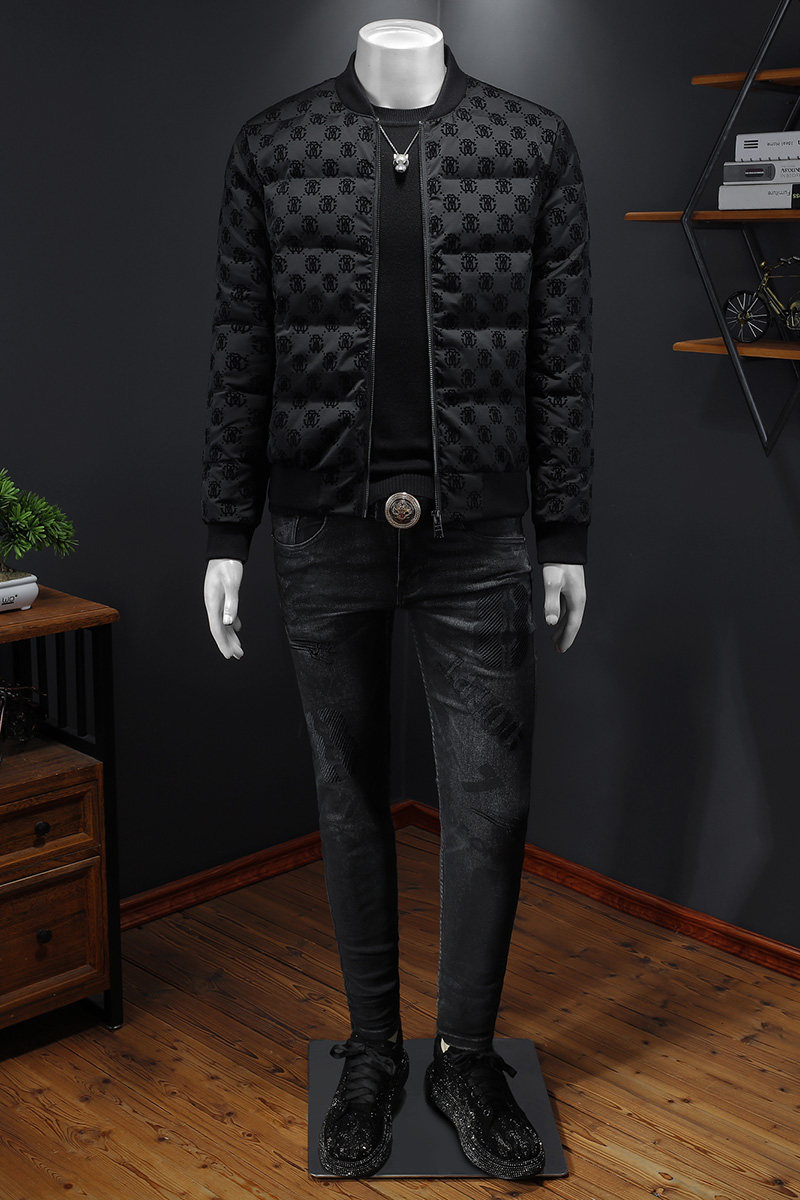 F6060P2902024高端冬季90%白鸭绒植绒连帽羽绒服镂空335,男装羽绒服,钱塘6016