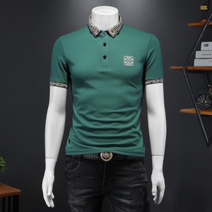 2026年新款男POLO衫印花纯色钱塘6016-E2041-P75,男装Polo衫,钱塘6016