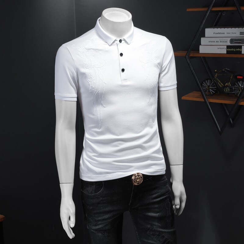 2026年新款男POLO衫重工艺刺绣钱塘6016-E2490-P75,男装Polo衫,钱塘6016