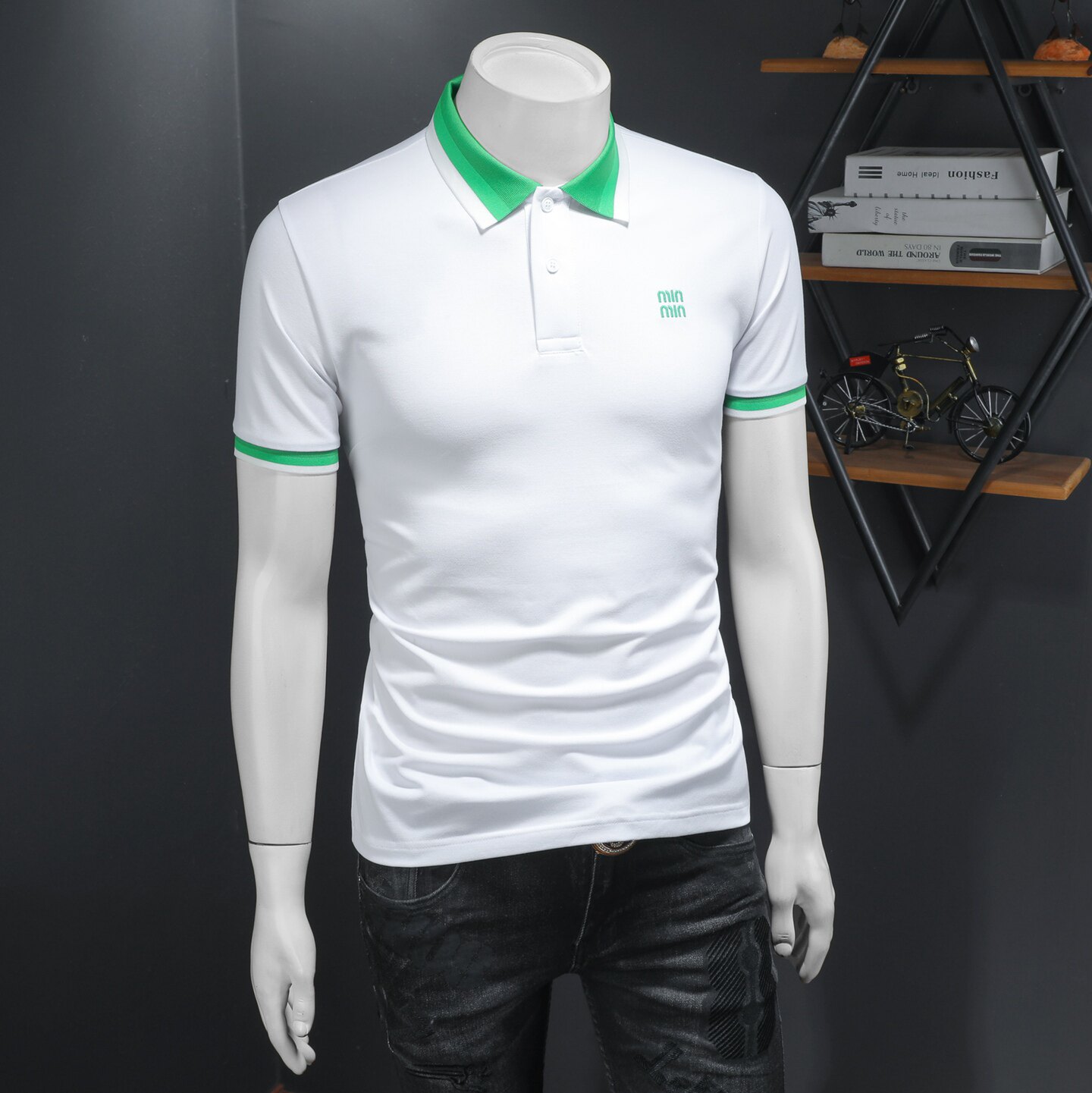 2026年夏季拼色刺绣POLO衫QT6016-E3692-P75,男装Polo衫,钱塘6016