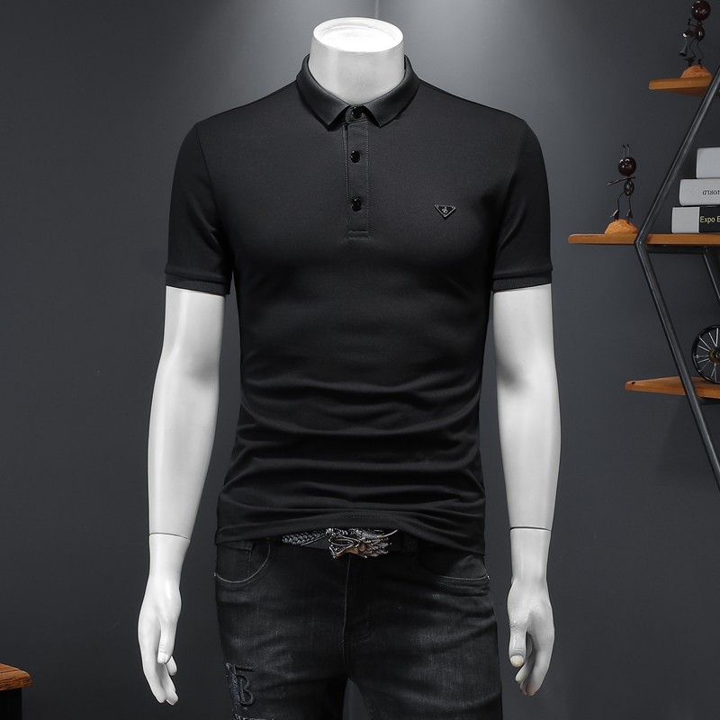 2024年新款男POLO衫钱塘6016-E1937-P75杏,男装Polo衫,钱塘6016