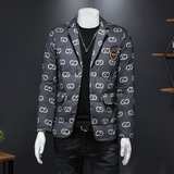 2022西装领羽绒服男冬装小蜜蜂翻领90白鸭绒钱塘6016-F5022-P280，男装羽绒服，钱塘6016