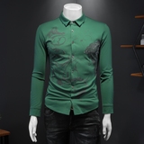 2026秋冬男士衬衫长袖衬衣加薄绒印花烫钻大码钱塘6016-S114-P110,男装衬衫,钱塘6016, 2026秋冬男士衬衫长袖衬衣加薄绒印花烫钻大码钱塘6016-S114-P110,男装衬衫,钱塘6016,