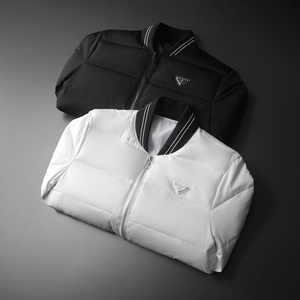 F6063 P290 2024高端冬季90%白鸭绒植绒连帽羽绒服 平铺 控价335,男装羽绒服,钱塘6016