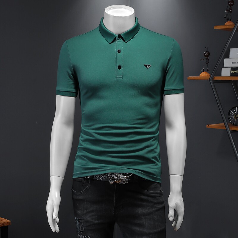 2024年新款男POLO衫钱塘6016-E1937-P75杏,男装Polo衫,钱塘6016