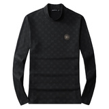 2025秋冬新款高领加绒男长袖打底衫大码钱塘6016-C5603-P95，男装T恤，钱塘6016