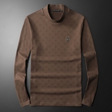 2025秋冬新款高领加绒男长袖打底衫大码钱塘6016-C5603-P95，男装T恤，钱塘6016