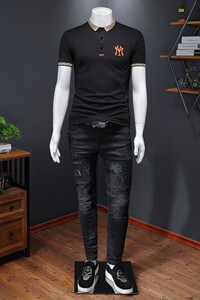 2024新款夏短袖打底衫男半袖T恤翻领POLO衫钱塘6016-E0202-P75图片