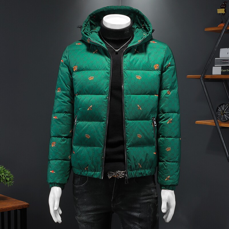 90%白鸭绒2024新款男士连帽羽绒服钱塘6016-F9184P290假模图片