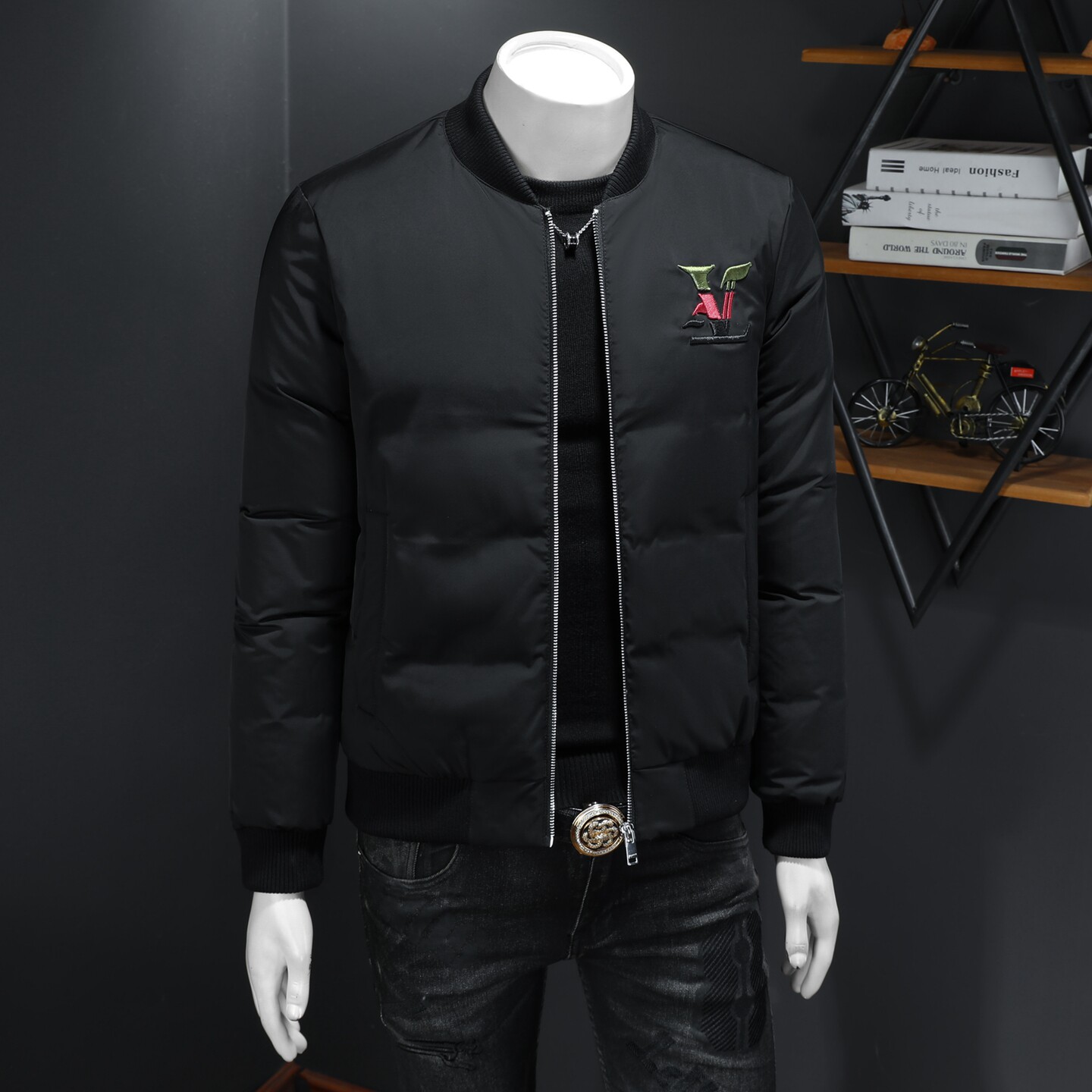 2025秋冬新款高工艺绣花90羽绒服6016-F6013-P300,男装羽绒服,钱塘6016