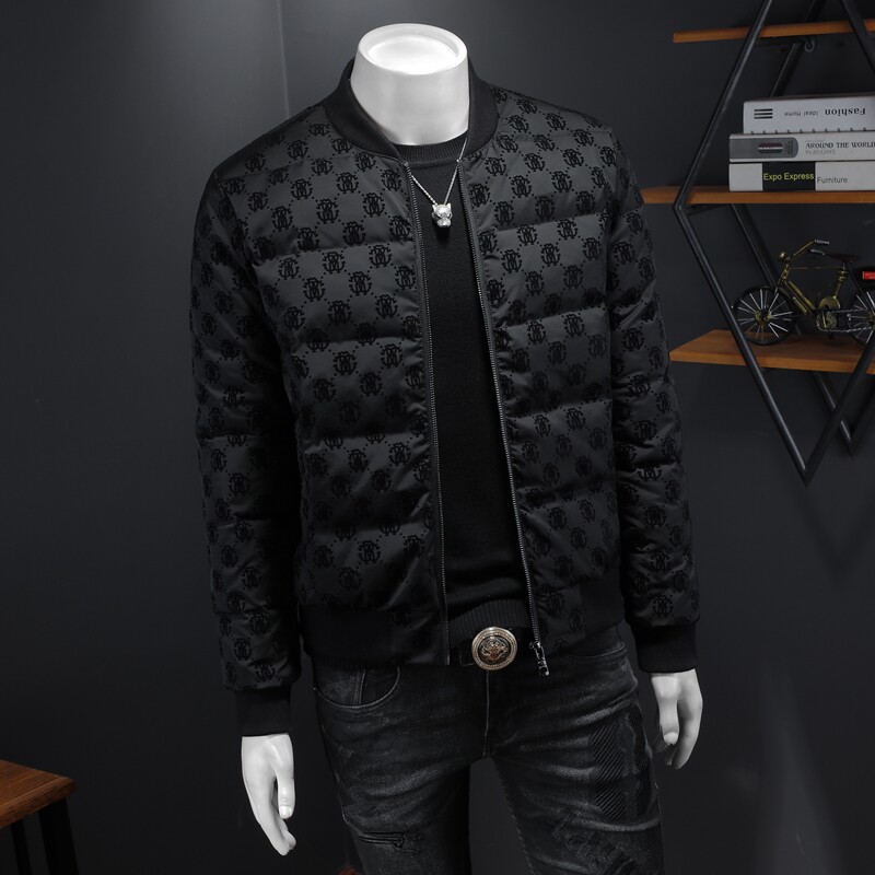 F6060P2902024高端冬季90%白鸭绒植绒连帽羽绒服假模335,男装羽绒服,钱塘6016