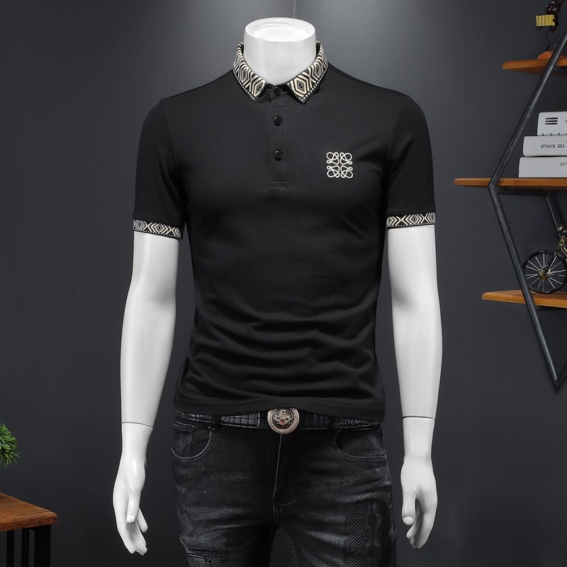 2024年新款男POLO衫印花纯色钱塘6016-E2041-P75,男装Polo衫,钱塘6016