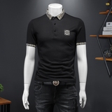 2024年新款男POLO衫印花纯色钱塘6016-E2041-P75，男装Polo衫，钱塘6016