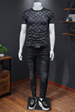 2026新印花短袖小衫潮流圆领T恤男夏丝光棉钱塘6016-A1326-P55，男装T恤，钱塘6016