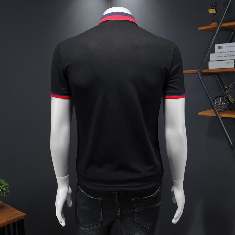 2026年新款男POLO衫印花纯色钱塘6016-E2031-P75,男装Polo衫,钱塘6016