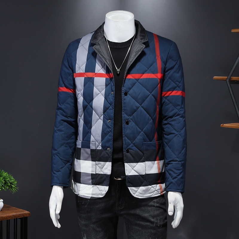 2024新款冬季男装羽绒服加厚潮男装钱塘6016-18808P280假模蓝色，男装羽绒服，钱塘6016