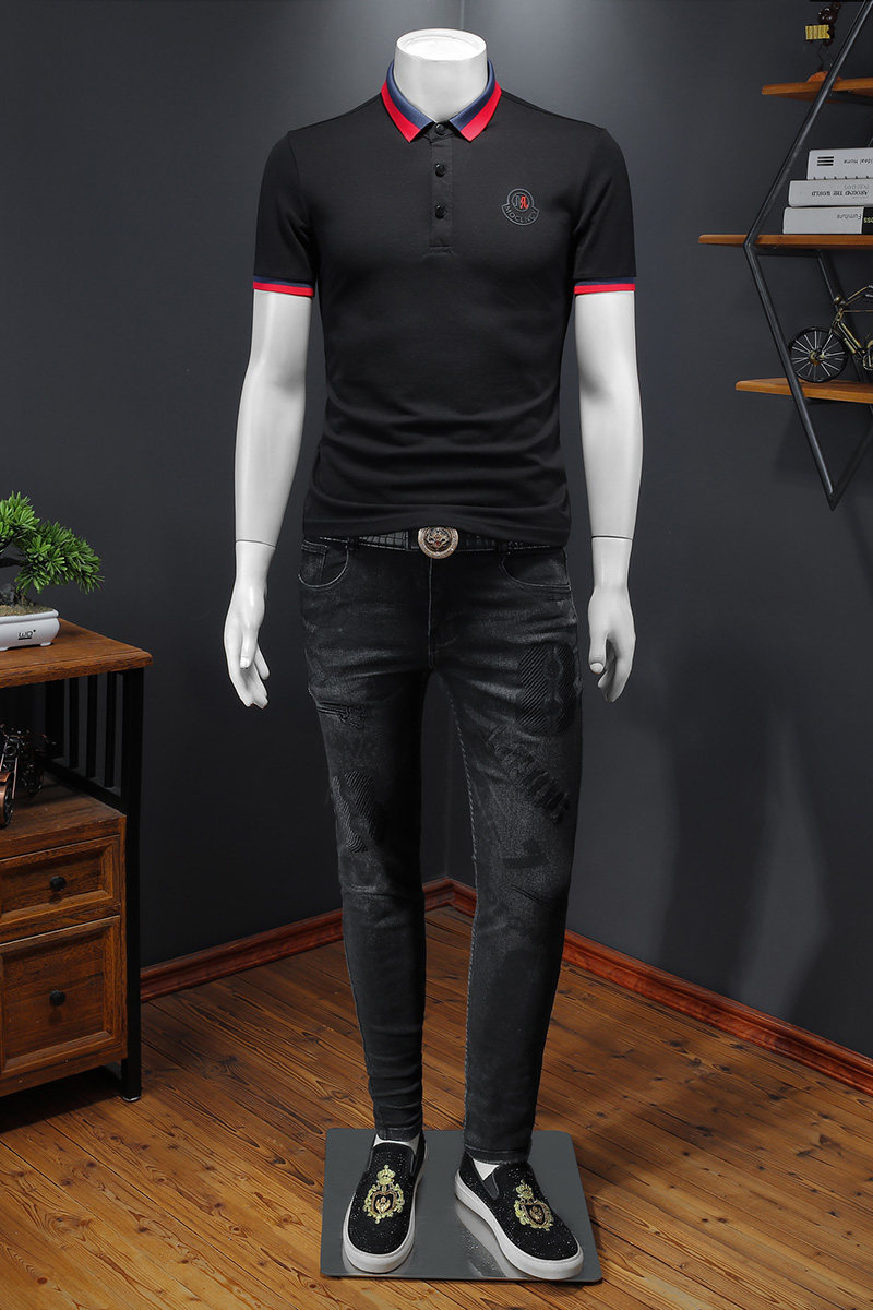 2024年新款男POLO衫印花纯色钱塘6016-E2031-P75,男装Polo衫,钱塘6016