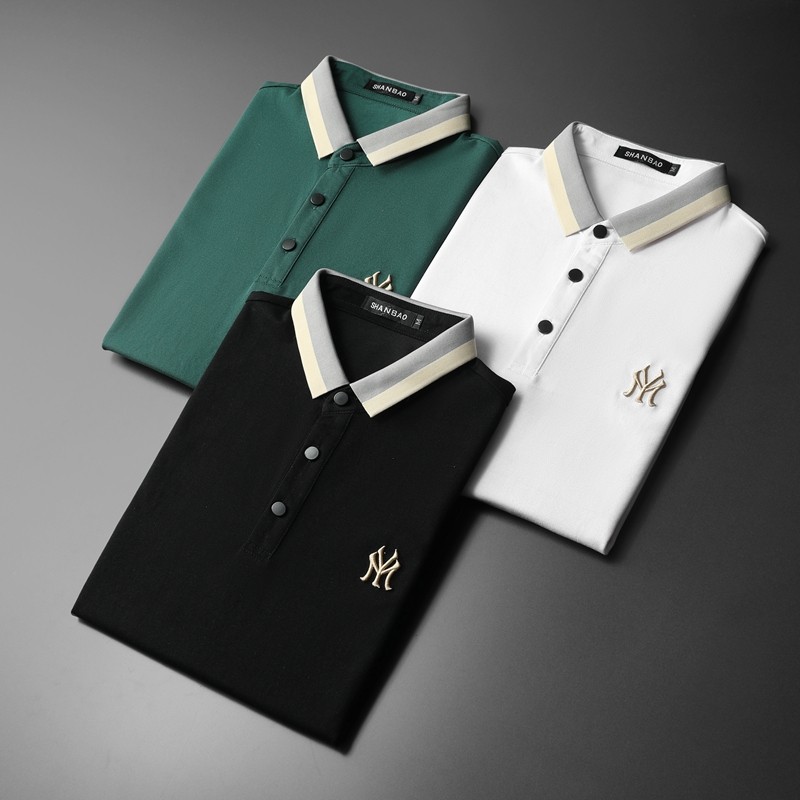 2024年新款男POLO衫纯色钱塘6016-E2027-P75，男装Polo衫，钱塘6016