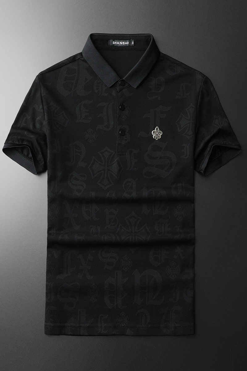 2024年新款男POLO衫印花纯色钱塘6016-E2039-P80,男装Polo衫,钱塘6016