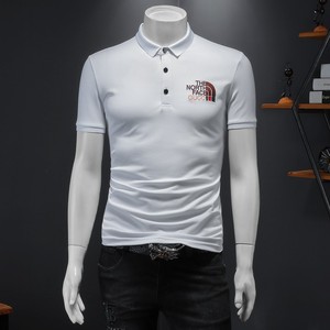 2024年新款夏季刺绣男士潮牌POLO衫 翻领钱塘6016-E1928 P80白,男装Polo衫,钱塘6016