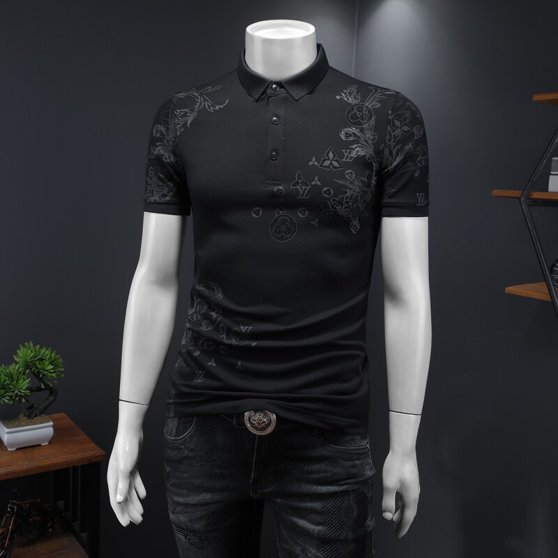 新款男POLO衫刺绣短袖翻领T恤钱塘6016-E3510-P75假模,男装T恤,钱塘6016