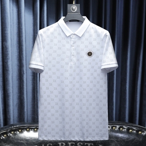 新款男POLO衫刺绣短袖翻领T恤 钱塘6016-E3513-P75 沙发图，男装T恤，钱塘6016