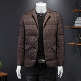 2024西装领羽绒服男冬装90白鸭绒钱塘6016-F9195-P280，男装羽绒服，钱塘6016