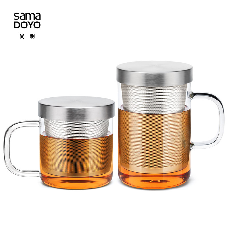 品质茶杯尚明高硼硅耐热玻璃简约