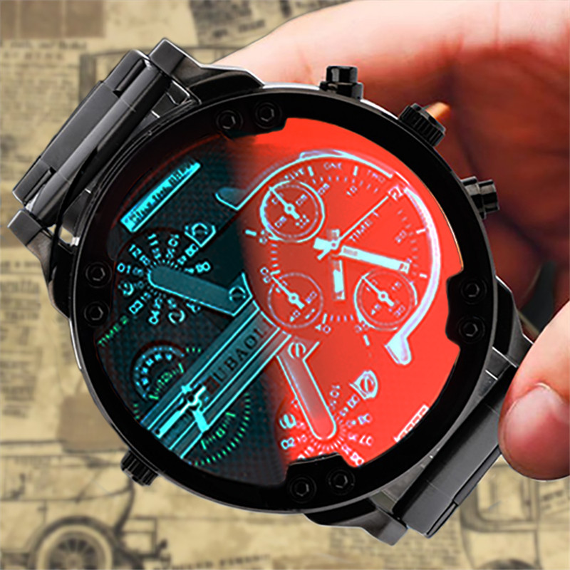 潮流迪赛大表盘偏光男防水腕表