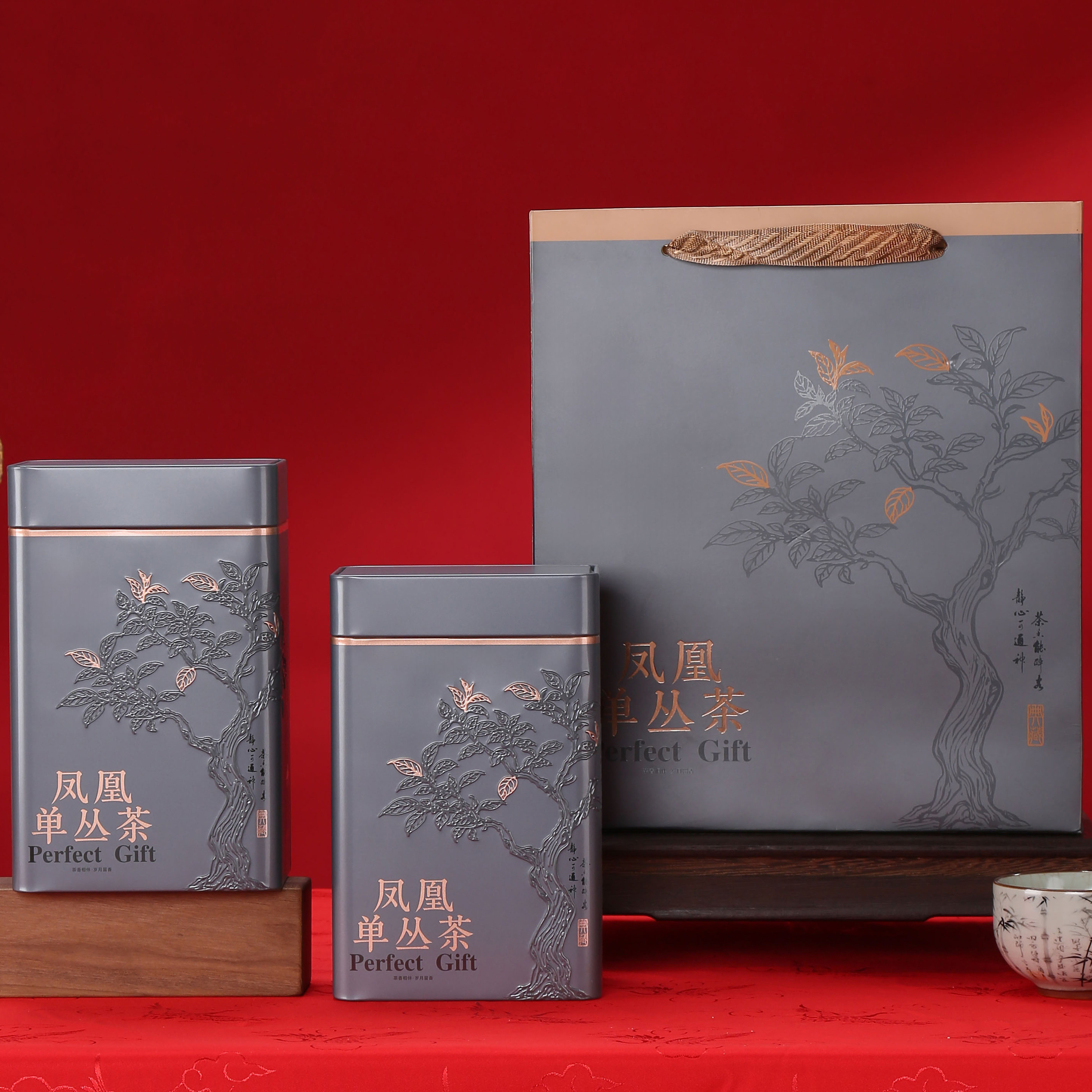 包邮新款凤凰单丛茶叶一斤两罐散茶茶叶鸭屎香蜜兰香精品包装礼盒 - 实物图