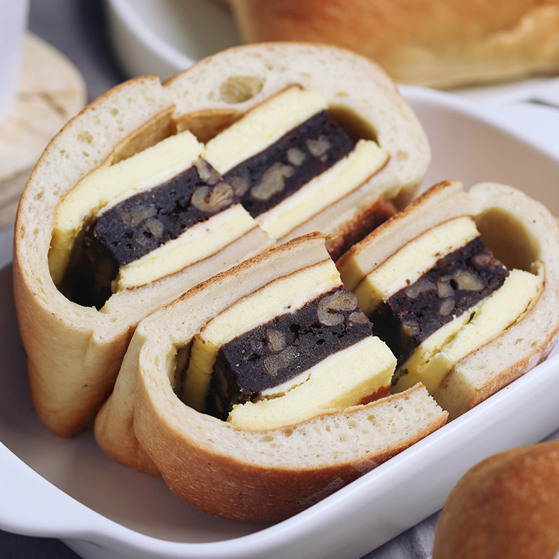 枣叔的店布朗尼夹心奶酪米面包手作欧包核桃蛋糕早餐轻食零食速食