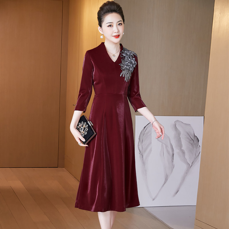 高端喜婆婆结婚连衣裙中老年女装