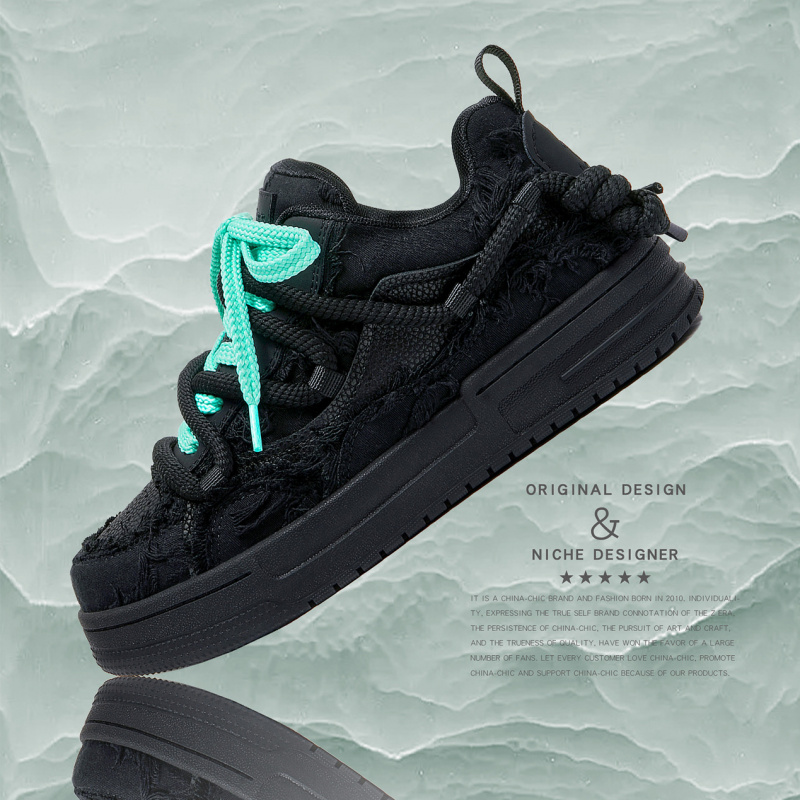 新款黑武士青春潮流增高潮鞋板鞋男女款情侣男鞋子时尚情侣款休闲