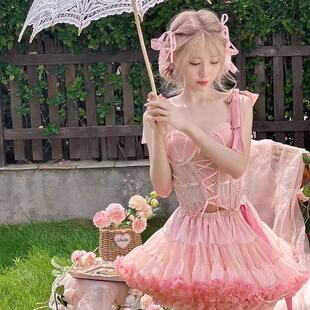 云朵裙撑lolita暴力软纱少女写真纯欲可爱芭蕾短裙tutu蓬蓬裙公主