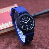 男孩运动帆布手表小学生儿童石英防水韩版 2025新款 时尚 电子潮腕表