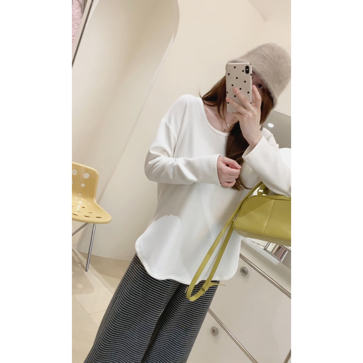 KG34德绒弧型下摆手感很绝u领打底白T恤