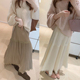 KD30抗皱垂坠加厚褶皱蕾丝半身裙