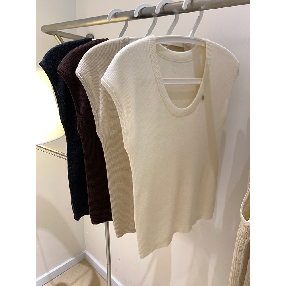 KD23 超软u领弹力打底针织衫