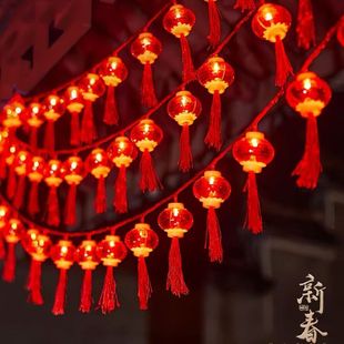 led水晶灯笼彩灯太阳能柿子灯串户外庭院装饰灯挂树上喜庆氛围灯