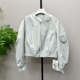 白色薄款 短款 外套女士夹克春休闲拉链开衫 棒球飞行服上衣26A015H