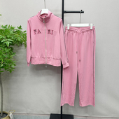 洋气质修身 时尚 显瘦立领两件套27811X 女春新款 休闲运动服套装