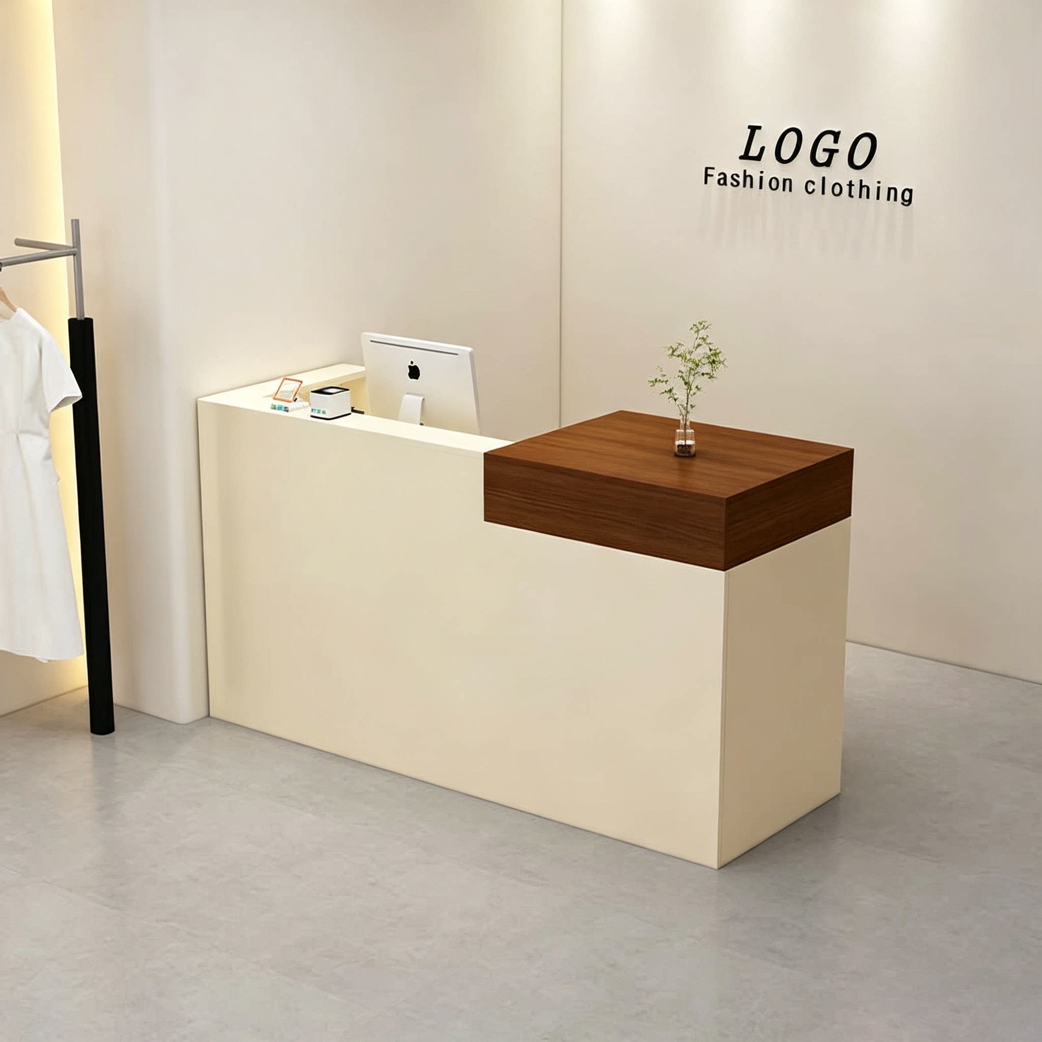 简约收银台吧台店铺小型服装店
